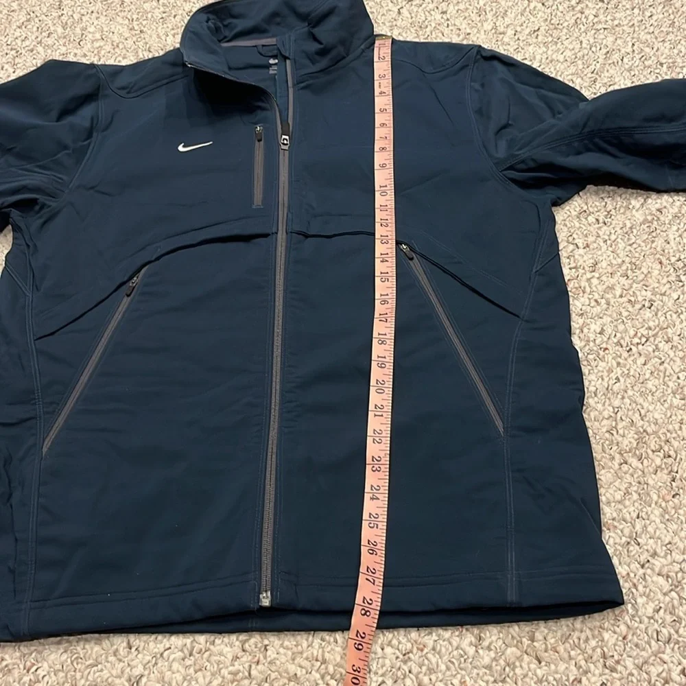 Nike Men's Fleece Softshell JAcket Sz M Navy Blue Activewear Outdoor